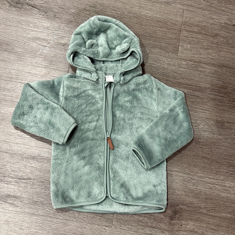 H&M Mint Fleece Jacket with Ears